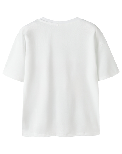 Name It - NKFAfturi Stitch Top - Bright White